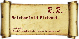 Reichenfeld Richárd névjegykártya